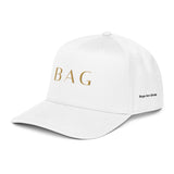 BAG Cap White flat lay - Boys Are Gross