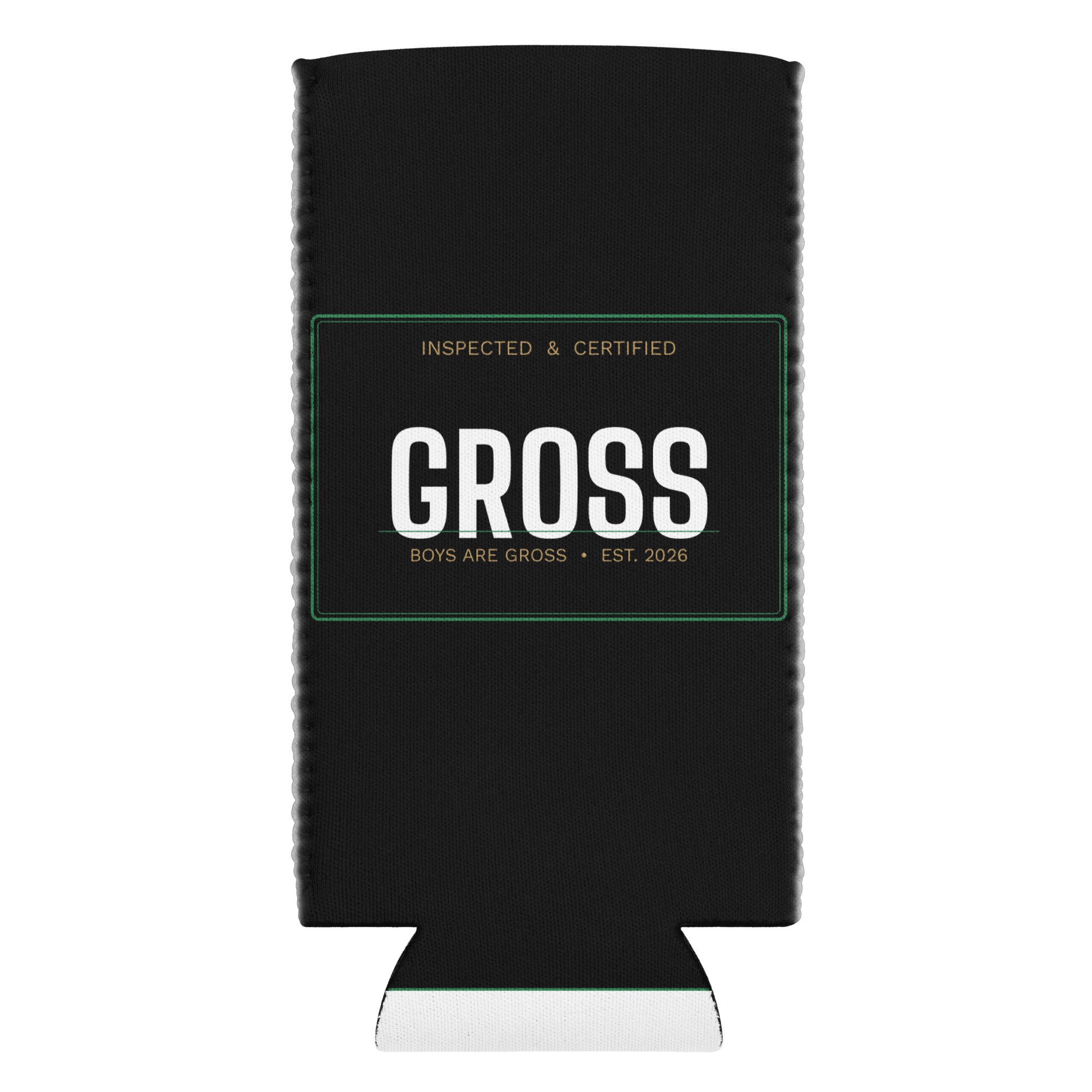 Certified Gross Koozie detail - Boys Are Gross