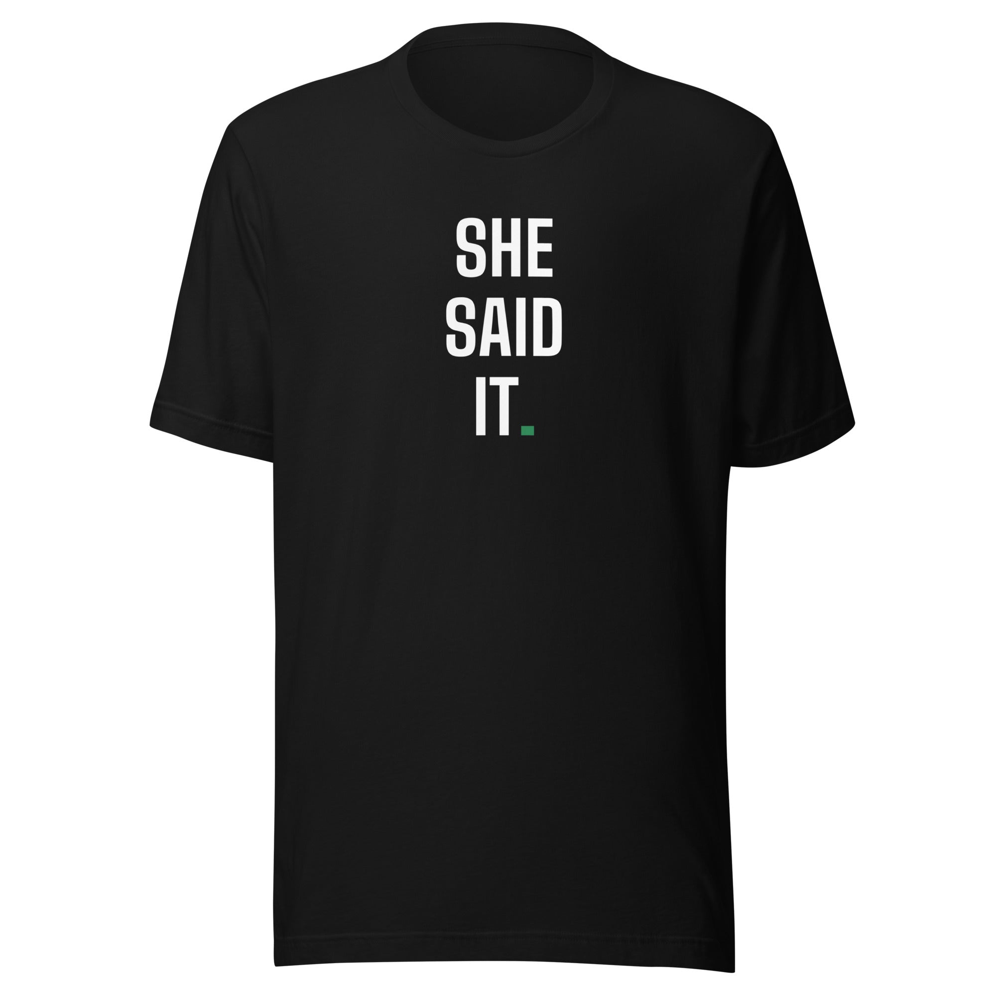 She Said It Tee Black detail - Boys Are Gross